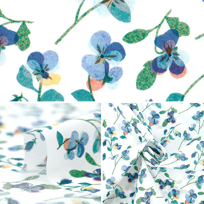 [الكمية تبدأ من 5] الأقمشة "الحرية الأقمشة" عشب التانا Pansy Scatter 363J7590925AU" Liberty Japan