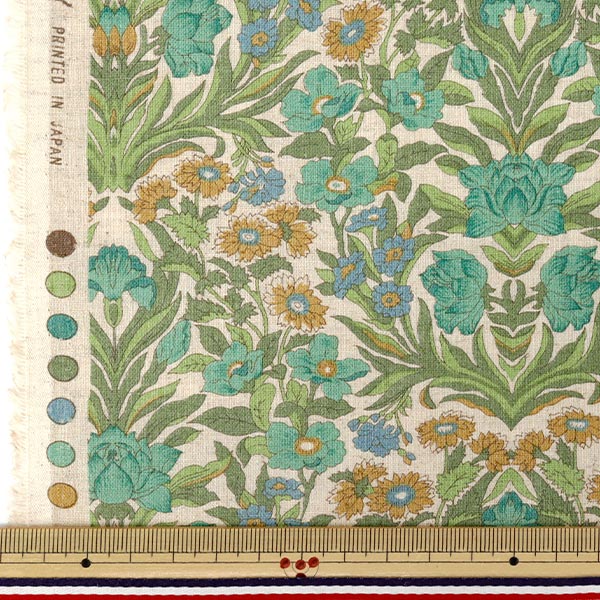 [Количество от 5] Ткань 『Liberty Fabrics Хлопок Лен』Простыни Морское стекло LB-7200-2C" Liberty Japan