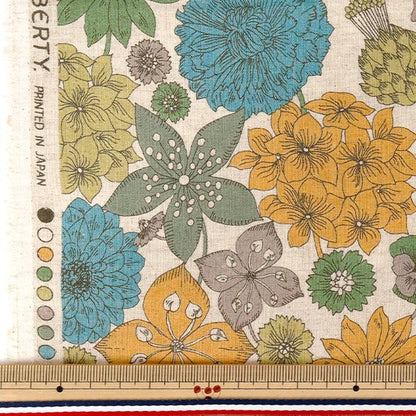 [Quantité à partir de 5] Tissu 『Liberty Fabrics Coton Lin』siègeBouquet de Hamptons traités doux Angel LB-7200-3A" Liberty Japan