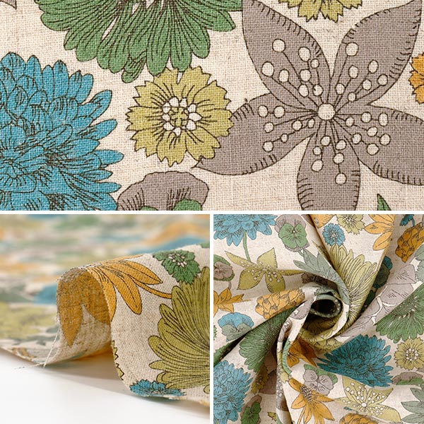 [Quantité à partir de 5] Tissu 『Liberty Fabrics Coton Lin』siègeBouquet de Hamptons traités doux Angel LB-7200-3A" Liberty Japan