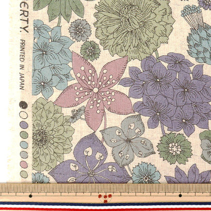 [Quantity from 5] Fabric 『Liberty Fabrics Cotton Linen』SheetingAngel Soft Processed Hamptons Bouquet LB-7200-3B" Liberty Japan