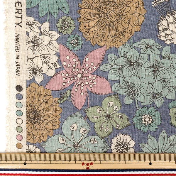 [Quantité à partir de 5] Tissu 『Liberty Fabrics Coton Lin』siègeBouquet de Hamptons traités doux Angel LB-7200-3C" Liberty Japan