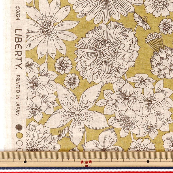 [Quantité à partir de 5] Tissu 『Liberty Fabrics Coton Lin』siègeBouquet de Hamptons traités doux Angel LB-7200-4A" Liberty Japan