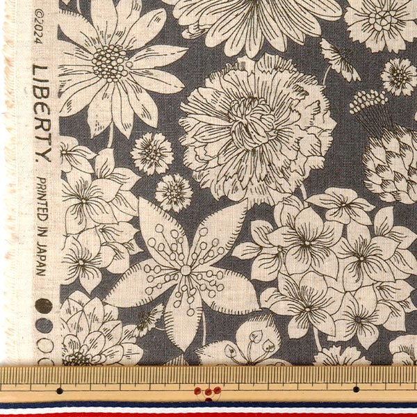 [Quantité à partir de 5] Tissu 『Liberty Fabrics Coton Lin』siègeBouquet de Hamptons traités doux Angel LB-7200-4C" Liberty Japan