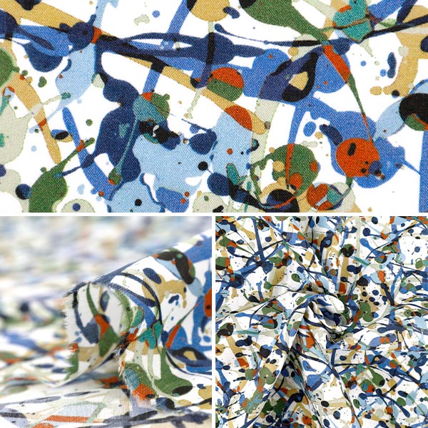 【数量5から】 生地 『リバティ・ファブリックス タナローン クラブ・ペイント 36361034-26AU』 Liberty Japan リバティジャパン