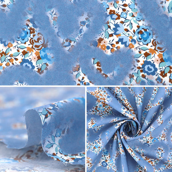 【数量5から】 生地 『リバティ・ファブリックス タナローン ラブ・エマ・アンド・ジョージーナ 36361036-26BU』 Liberty Japan リバティジャパン