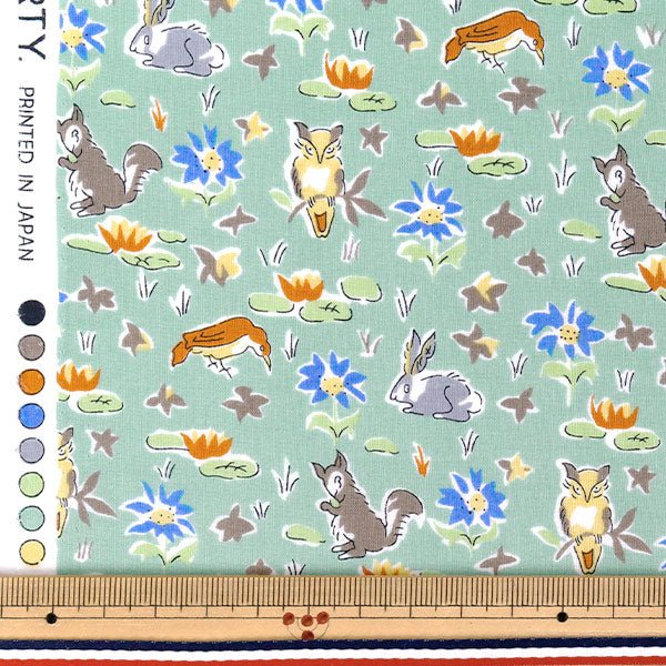 【数量5から】 生地 『リバティ・ファブリックス トゥルーコットン オスカー・フォレスト LB-6100-7B』 Liberty Japan リバティジャパン