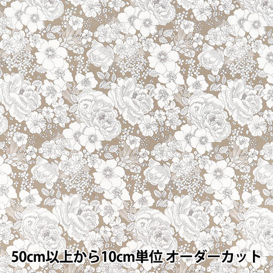 [Quantità da 5] Tessuto "Tessuti Liberty Vero cotone Amelie's Rose & Garden LB-6110-6A" Liberty Japan