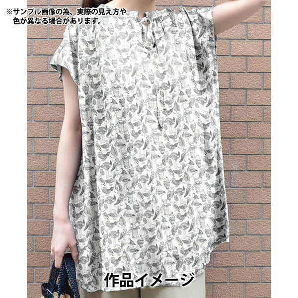 [Quantity from 5] Fabric "Liberty Fabrics True Cotton Beak to Beak LB-6110-7D" Liberty Japan