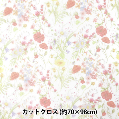 生地 『チュールプリントカットクロス ボタニカル柄 約70cm×98cm C-TDP6260-04』 【ユザワヤオリジナル】