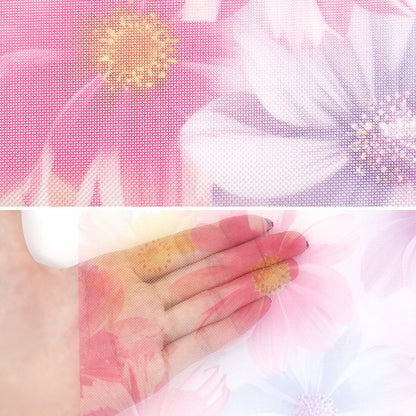 生地 『チュールプリントカットクロス コスモス柄 約70cm×98cm C-TDP6260-09』 【ユザワヤオリジナル】