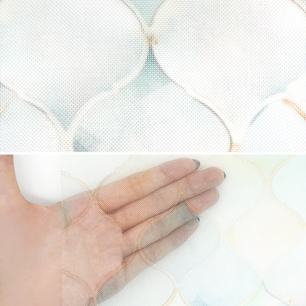 生地 『チュールプリントカットクロス モロカン柄 緑 約70cm×98cm C-TDP6260-10』 【ユザワヤオリジナル】