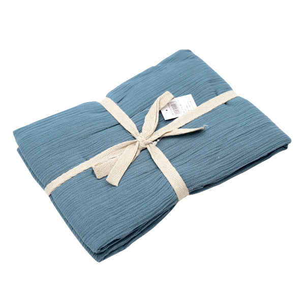 Fabric "Slossy and soft cotton crepe Cut Cloth Approximately 100cm x 200cm turquoise C-CREPESO-6"