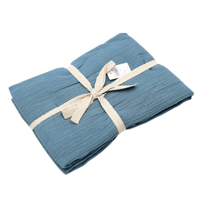 Fabric "Slossy and soft cotton crepe Cut Cloth Approximately 100cm x 200cm turquoise C-CREPESO-6"