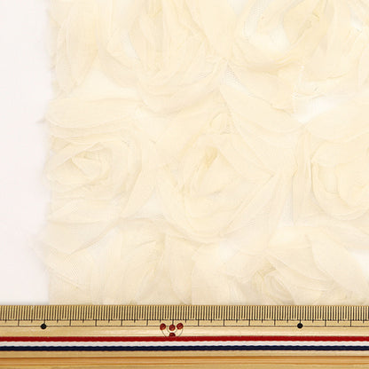 [الكمية تبدأ من 5] الأقمشة "Rose Tulle Ivory Rosetulh-1iv"
