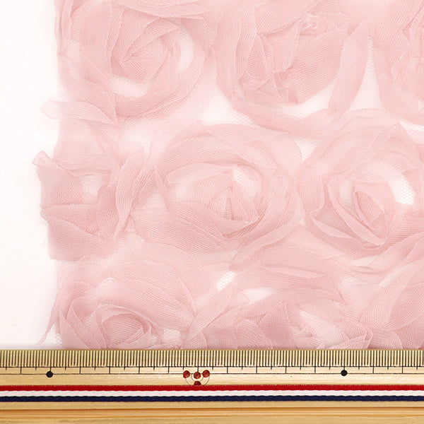 [Menge ab 5] Stoff "Rose Tulle Pink Rosetulh-2pk"