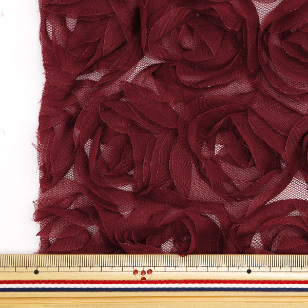 [الكمية تبدأ من 5] الأقمشة "Rose Tulle Red Rosetulh-3Re"