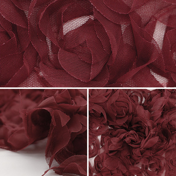 [الكمية تبدأ من 5] الأقمشة "Rose Tulle Red Rosetulh-3Re"