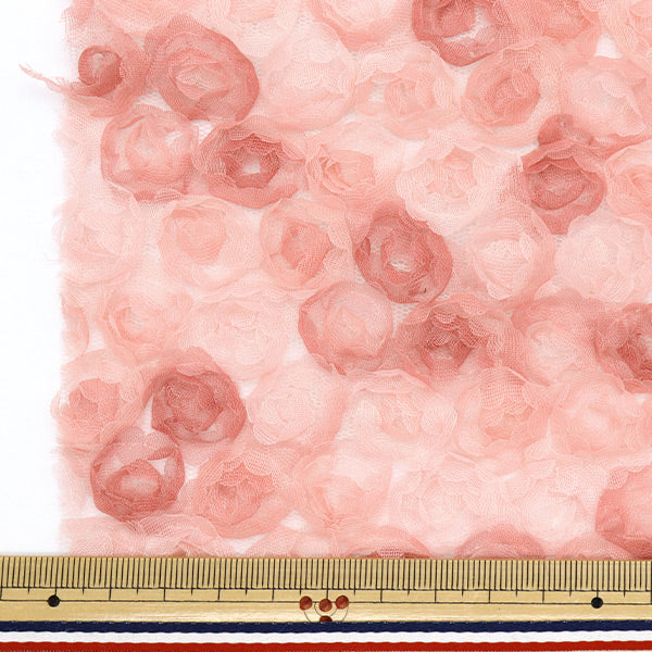 الأقمشة "روز ميني تول نيرولي روز قماش مقطوع تقريبا. 110 سم × 50 سم وردي NRF-13C-P" KIYOHARA