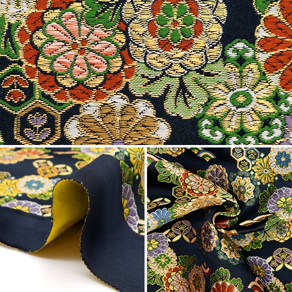 [From quantity 5] Fabric 『Gold Brocade Kotobuki No. 2 Denning 159-1541-1]