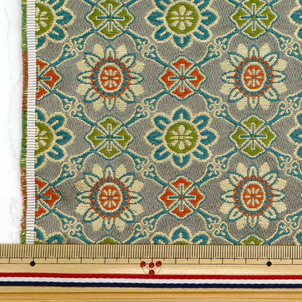 [Quantity starting from 5] Fabric 『Gold Brocade Juju Sancho Green 2-575"