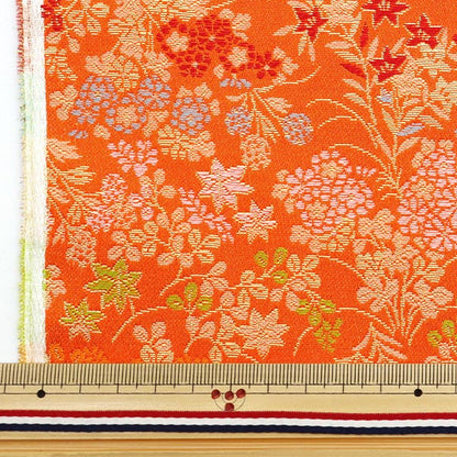 [Quantity starting from 5] Fabric 『Gold Brocade Juu Sancho orange 14-560"