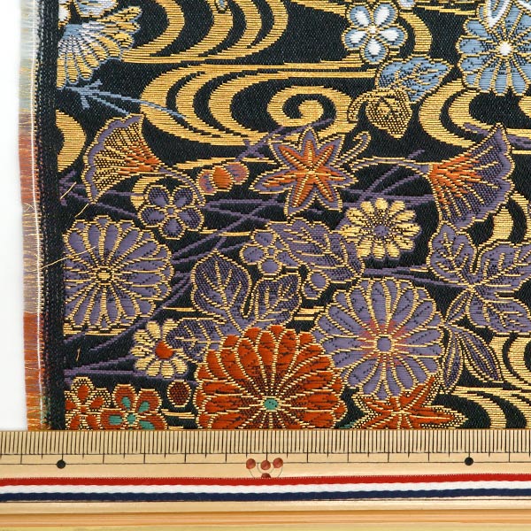 [Quantity starting from 5] Fabric 『Gold Brocade Katsura Nishiki Body No. 2 Black 2-10424"