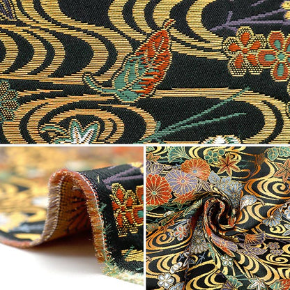 [Quantity starting from 5] Fabric 『Gold Brocade Katsura Nishiki Body No. 2 Black 2-10424"