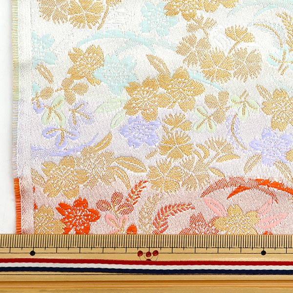 [Quantity starting from 5] Fabric 『Gold Brocade Katsura Nishiki Body No. 2 White 8-10774"