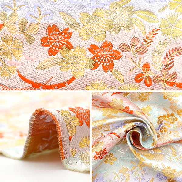 [Quantity starting from 5] Fabric 『Gold Brocade Katsura Nishiki Body No. 2 White 8-10774"