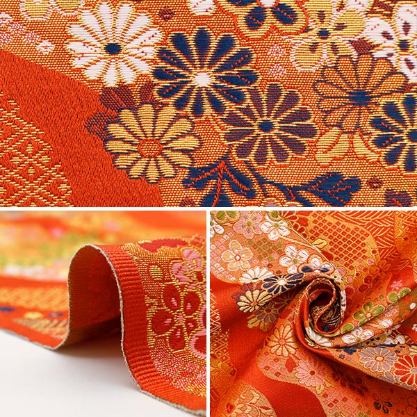 [Quantity starting from 5] Fabric 『Gold Brocade Katsura Nishiki Body No. 2 Red 18-10630"