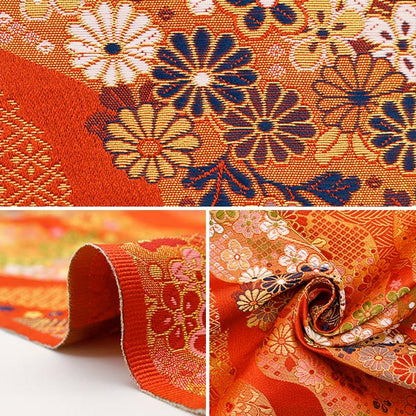 [Quantity starting from 5] Fabric 『Gold Brocade Katsura Nishiki Body No. 2 Red 18-10630"