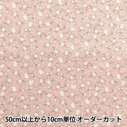 [Количество, начиная с 5] Ткань 『ткань полотняного переплетения Homy сестра выстроилась в цветочном рисунке Peach HS10502-A"