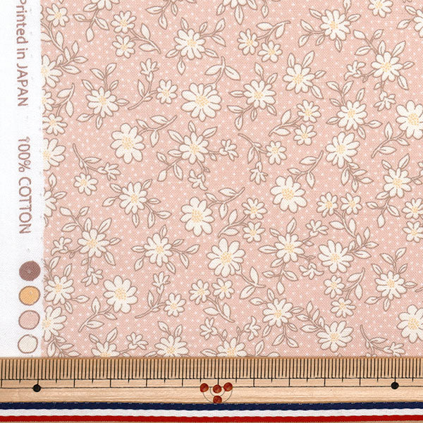 [Количество, начиная с 5] Ткань 『ткань полотняного переплетения Homy сестра выстроилась в цветочном рисунке Peach HS10502-A"