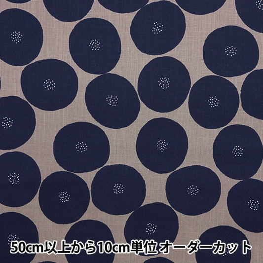 [الكمية من 5] الأقمشة "MUDDY WORKS Molly Cloth Anpan نمط Greige x Navy EKX-1140-P" KOKKA