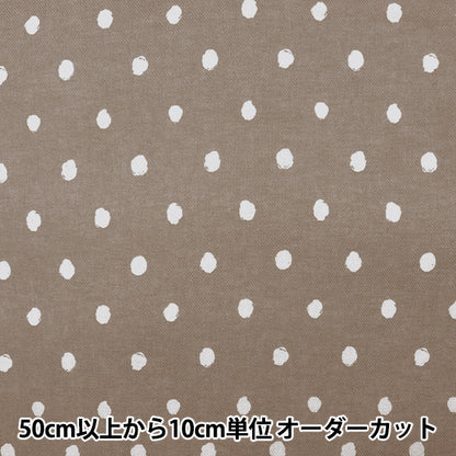 【数量5から】 生地 『綿麻サマービエラ DOT グレージュ NFA60340-341C』 KOKKA コッカ