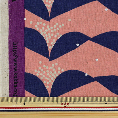 [Quantité à partir de 5] Tissu "Echino tsubaki coton toile en lin rose ekx97400-401a" KOKKA