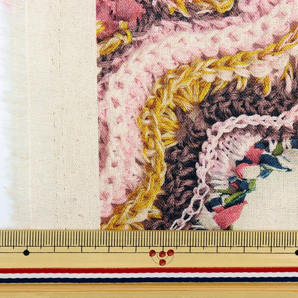 【数量5から】 生地 『UZU aki by Chihiro Hasunuma インクジェット 綿麻キャンバス EGXA-9001-1A』 KOKKA コッカ