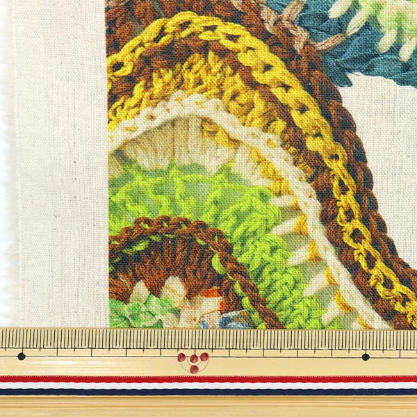 【数量5から】 生地 『UZU aki by Chihiro Hasunuma インクジェット 綿麻キャンバス EGXA-9001-2A』 KOKKA コッカ