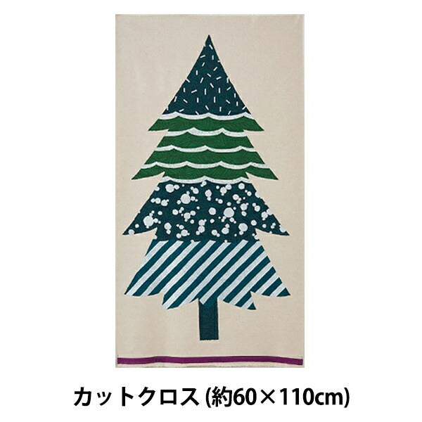 Tessuto "ECHINO (Etino) Cotton Hee Canvas Christmas Tree Panno tagliato Circa 110 cm x 60 cm verdi EKX97900-900A" KOKKA