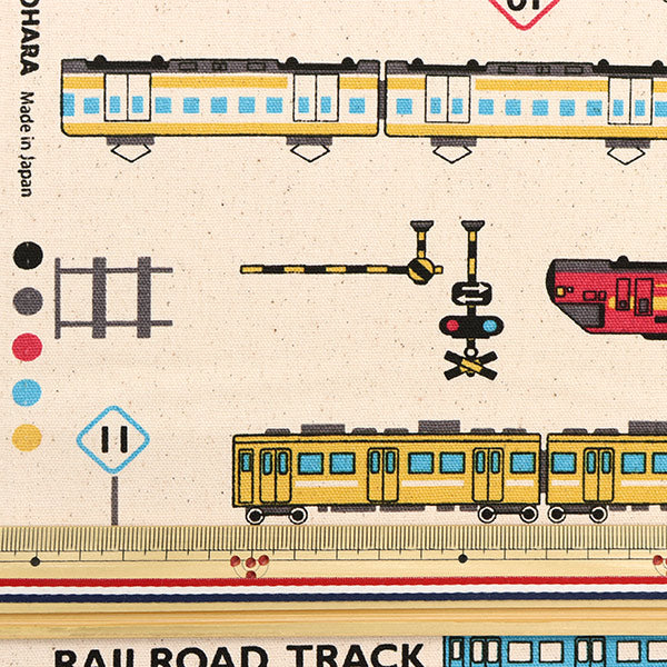 【数量5から】 生地 『オックス お気に入りシリーズ エレクトリックトレイン MOWF-145OW』