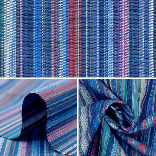 [Cantidad a partir de 5] Tela "Stripe Ram-ST18921 teñido de Yar"