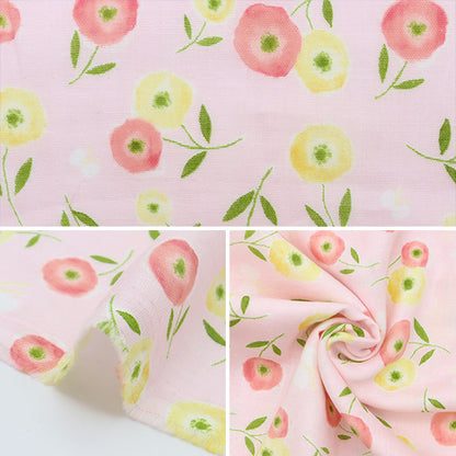 【数量5から】 生地 『Wガーゼ 水彩タッチ AP21910-1D』