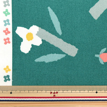 [Cantidad a partir de 5] Tela 『Oxford Bosque escandinavo Wildflowers Verde AP31703-1D"