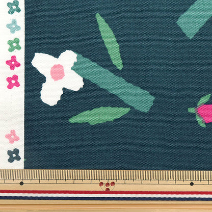 [Cantidad a partir de 5] Tela 『Oxford Bosque escandinavo Wildflowers Blue AP31703-1e"