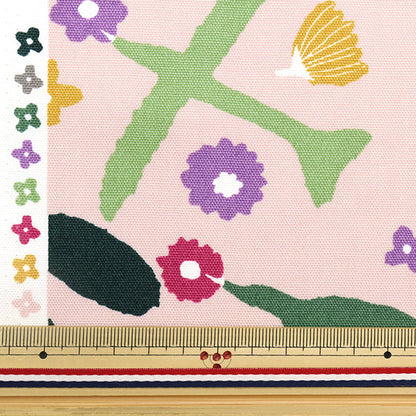 [Quantité à partir de 5] Tissu 『Oxford Forêt scandinave tori et fleur rose ap31703-2b"
