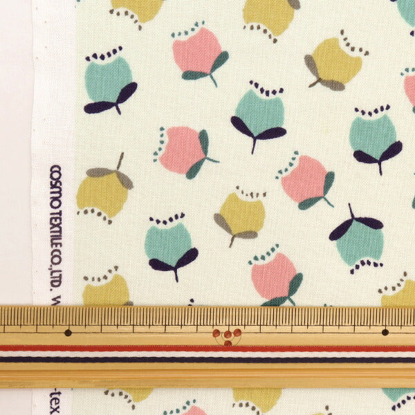 【数量5から】 生地 『シーチング ピグミーワールド 花柄 グリーン AP31702-3D』