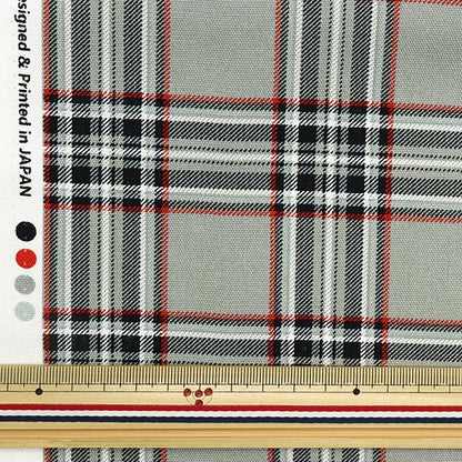 【数量5から】 生地 『オックス タータンチェック グレー AP31802-B』