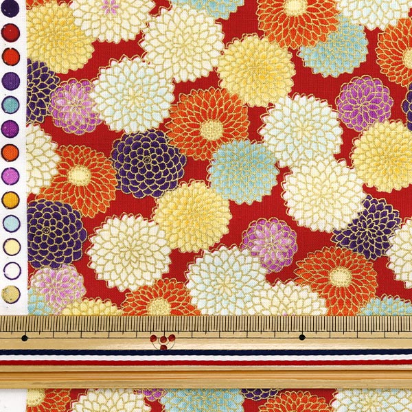 [الكمية تبدأ من 5] الأقمشة 『الأغطية نمط ياباني بريق أحمر AP32701-2C"