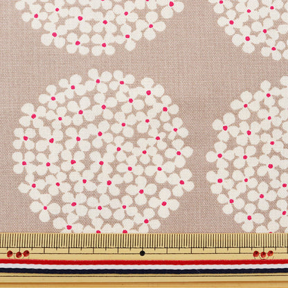 [Quantité à partir de 5] Tissu "Uhayako Cloth No. 10 Toile Motif Hortensia UP5553-G Gris Perle" COTTON KOBAYASHI